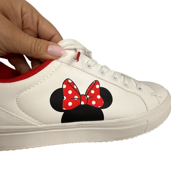 Disney Aldi Minnie Mouse Character Lace Up Women's Court Sneakers Size 9 - Picture 4 of 10